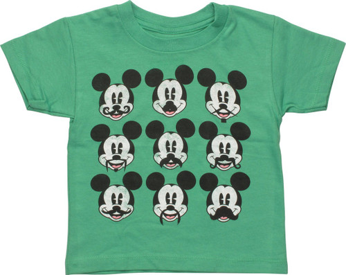 Mickey Mouse Mustache Faces Toddler T Shirt