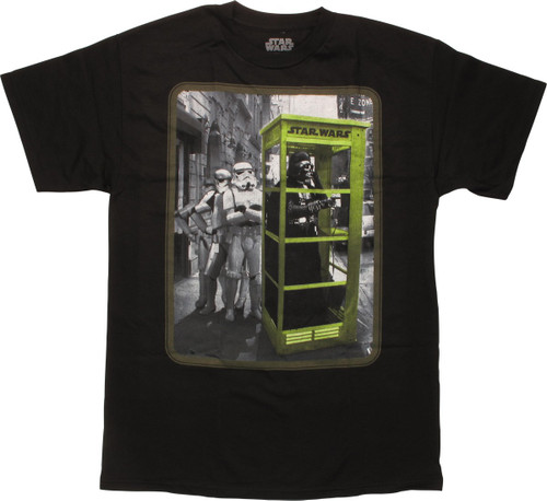 Star Wars Darth Vader in Phone Booth T-Shirt Star Wars Darth Vader in Phone Booth T-Shirt