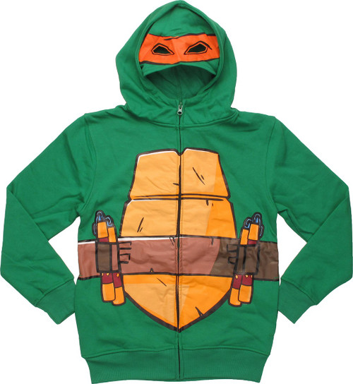 Ninja Turtles Michelangelo Mask Youth Hoodie Ninja Turtles Michelangelo Mask Youth Hoodie