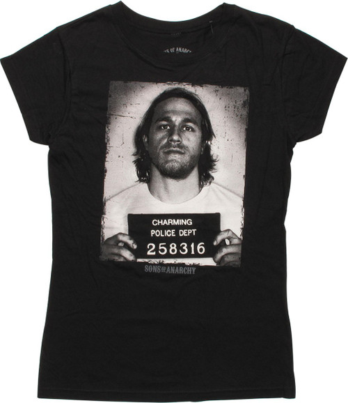 Sons Of Anarchy Jax Mug Shot Juniors T Shirt