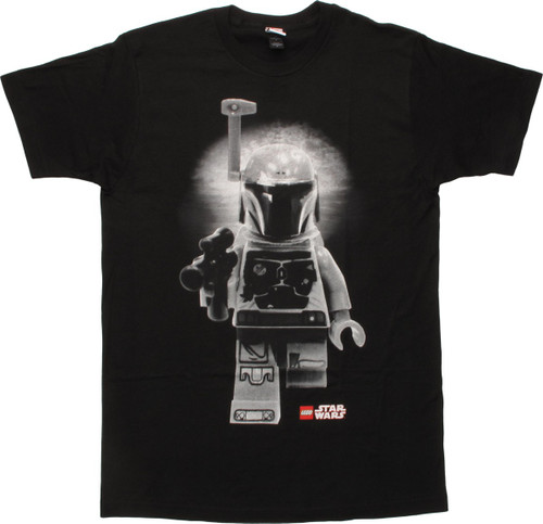 Star Wars Lego Boba Fett BW T-Shirt Star Wars Lego Boba Fett BW T-Shirt