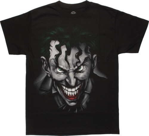Joker Airbrushed Crazed Close Up T-Shirt Joker Airbrushed Crazed Close Up T-Shirt