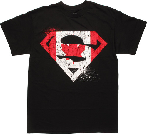 Superman Canadian Flag Logo T Shirt
