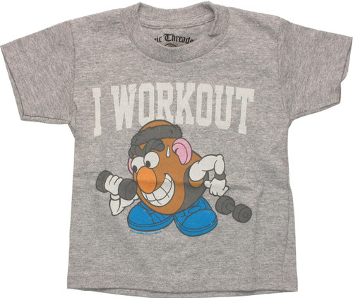 Mr Potato Head I Work Out Juvenile T-Shirt Mr Potato Head I Work Out Juvenile T-Shirt