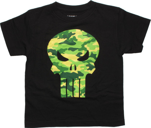 Punisher Camo Logo Glow in the Dark Youth T-Shirt Punisher Camo Logo Glow in the Dark Youth T-Shirt