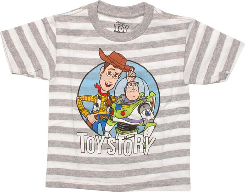 Toy Story Woody And Buzz Striped Toddler T Shirt