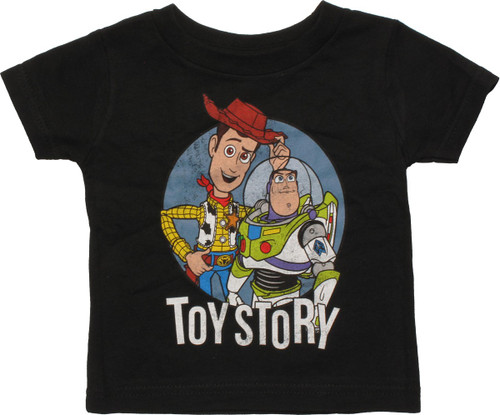 Toy Story Woody and Buzz Black Infant T-Shirt Toy Story Woody and Buzz Black Infant T-Shirt