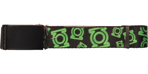 Green Lantern Jumbled Logos Mesh Belt Green Lantern Jumbled Logos Mesh Belt
