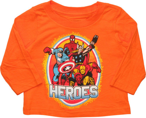 Avengers Heroes Group Circle LS Infant T-Shirt Avengers Heroes Group Circle LS Infant T-Shirt