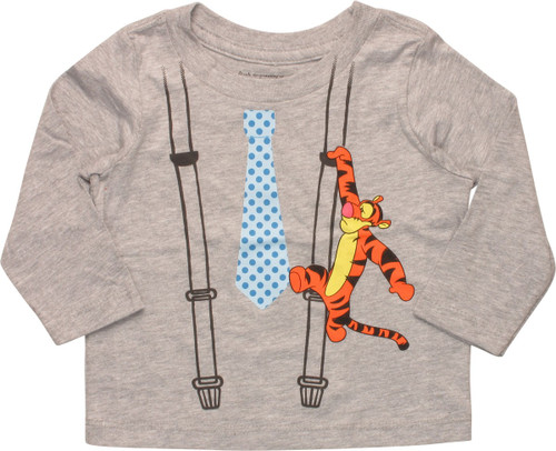 Winnie The Pooh Tigger Suspenders Ls Infant Shirt