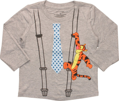 Winnie The Pooh Tigger Suspenders Ls Toddler Shirt
