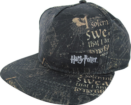 Harry Potter Solemnly Swear Sublimated Snap Hat Harry Potter Solemnly Swear Sublimated Snap Hat