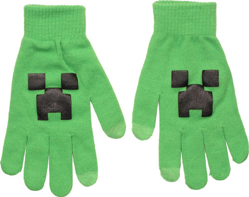 Minecraft Creeper Face Gloves