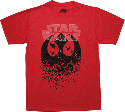 ondergoed monster Artefact Star Wars Rebel Logo Name Ships Red T-Shirt