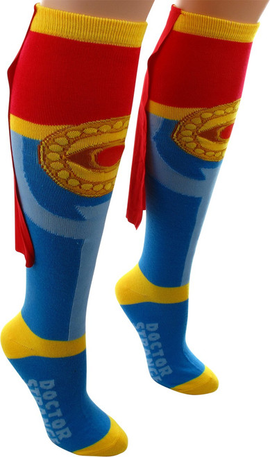 Dr Strange Eye of Agamotto Caped Knee High Socks Dr Strange Eye of Agamotto Caped Knee High Socks