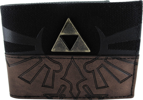 Zelda Logo Raised Metal Triforce Bi-Fold Wallet