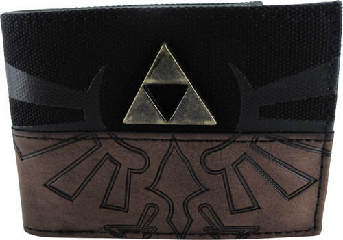 Zelda Logo Raised Metal Triforce Bi-Fold Wallet Zelda Logo Raised Metal Triforce Bi-Fold Wallet