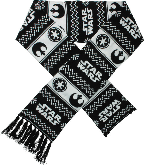 Star Wars Name Rebel Imperial Logo Jacquard Scarf Star Wars Name Rebel Imperial Logo Jacquard Scarf
