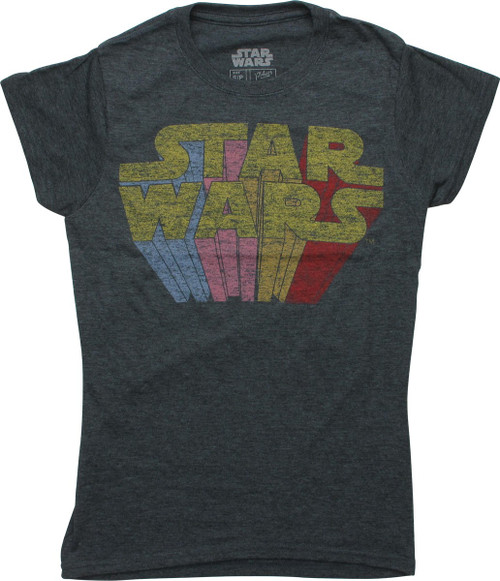 Star Wars Rainbow Name Vintage Juniors T Shirt