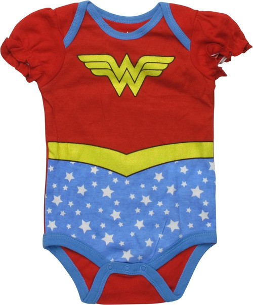 Wonder Woman Glittered Logo Costume Snap Suit