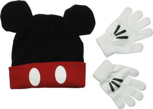 Mickey Mouse Iconic Ears Youth Beanie Gloves Set Mickey Mouse Iconic Ears Youth Beanie Gloves Set
