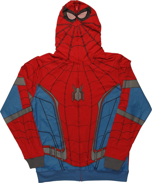 Spiderman Homecoming Costume Suit Zipper Hoodie