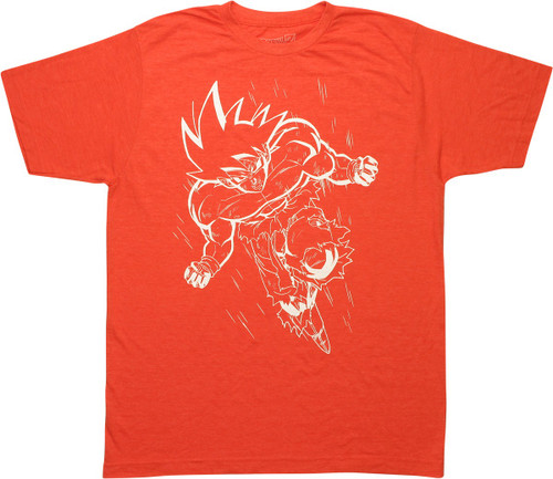 Dragon Ball Z Goku Outline Orange T Shirt