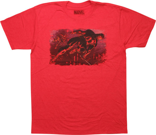Daredevil Hero Swing Attack Pose T-Shirt