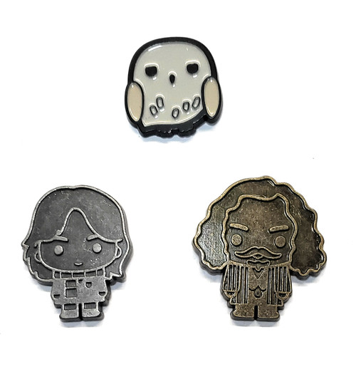 Harry Potter Hedwig 3 Pc Pin Set Harry Potter Hedwig 3 Pc Pin Set