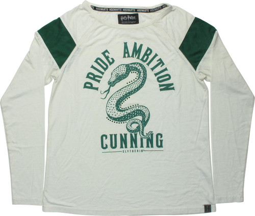 Harry Potter Slytherin Qualiities LS Juniors Shirt Harry Potter Slytherin Qualiities LS Juniors Shirt