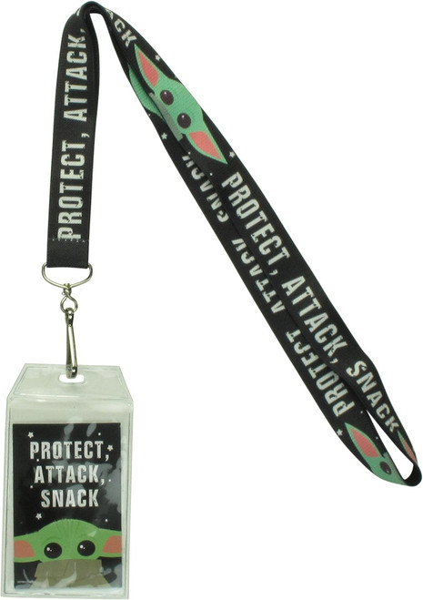 Star Wars Mandalorian Grogu Snack Elastic Lanyard Star Wars Mandalorian Grogu Snack Elastic Lanyard
