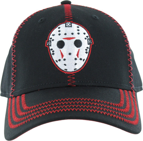 Friday The 13Th Mask Stitch Snap Hat Friday The 13Th Mask Stitch Snap Hat