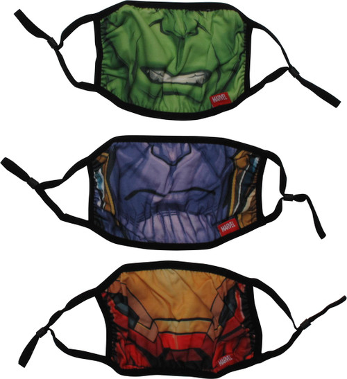 Avengers 3 Pack Cloth Face Mask Set