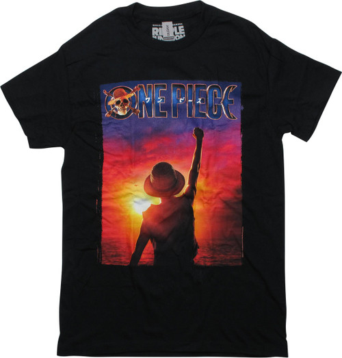 One Piece Luffy Teaser Poster T-Shirt One Piece Luffy Teaser Poster T-Shirt