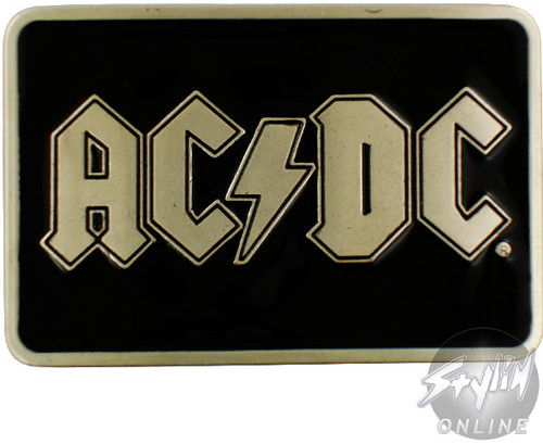 ACDC Logo Black Belt Buckle