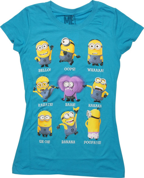Despicable Me Minions Captions Juniors TShirt