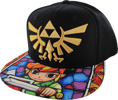 Zelda Crest Sublimated Link Stained Glass Bill Hat
