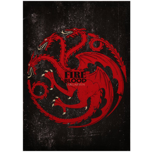 Game of Thrones Fire & Blood Targaryen Logo Giclee