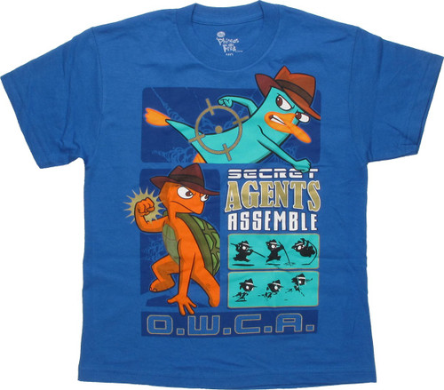 Phineas and Ferb Secret Agents OWCA Youth T-Shirt