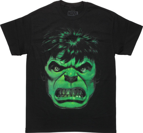 Incredible Hulk Big Angry Face with Teeth T-Shirt