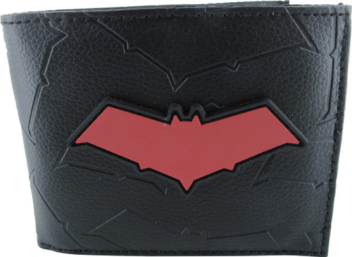 Canvas Bi-Fold Wallet - Batman Action Poses WHOOM! Gray Black Red