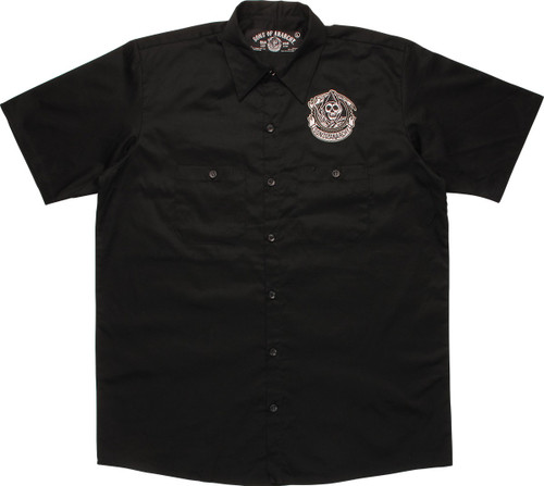 Sons Of Anarchy Grim Reaper Patch Work Shirt