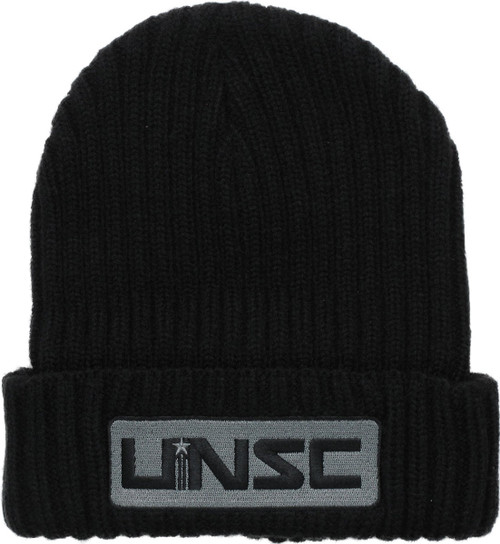 Halo UNSC Logo Patch Cuff Black Beanie