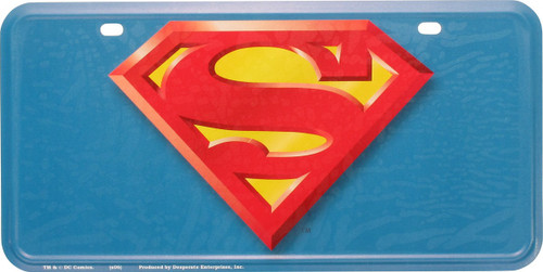 Superman Logo Metal License Plate