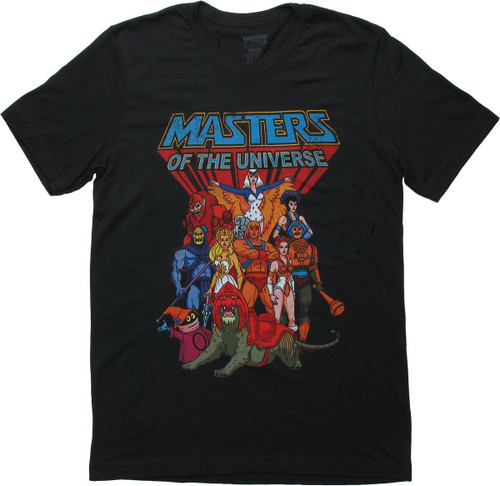 He Man Masters of the Universe Cast Gray T-Shirt