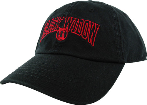 Avengers Black Widow Name and Logo Buckle Hat