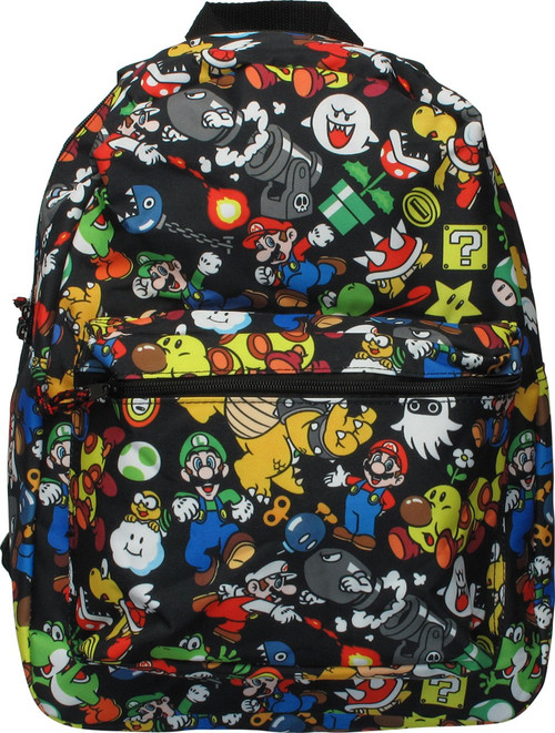 Super Mario Characters All Over Print Backpack