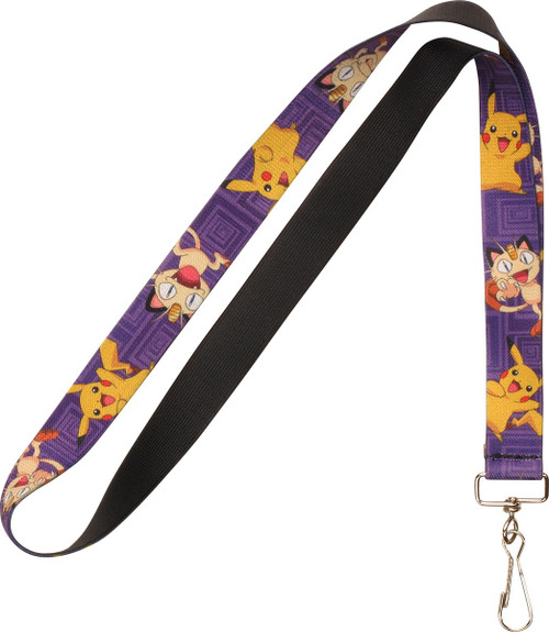 Pokemon Pikachu Meowth Elastic Lanyard 