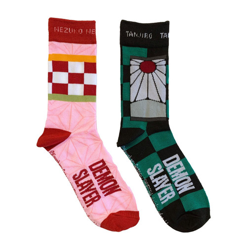 Demon Slayer Nezuko Tanjiro 2 Pack Socks Set