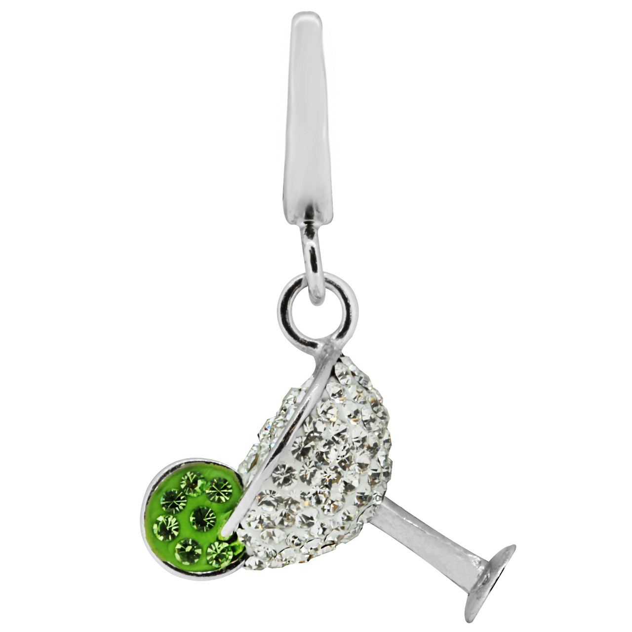 ZABLE Champagne Bottle and Glass clip-on Bead Charms LC-300